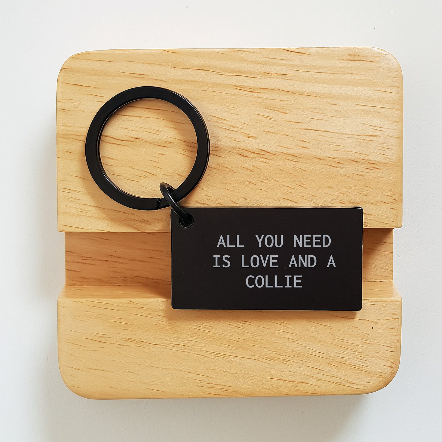 Collie Dog Keychain - All You Need Is Love And A Collie Funny Quote Keychain Gifts from Men for Collie Dog Lovers Birthday Unique - Image 2