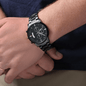 Super Daddio Black Chronograph Watch - Funny Fathers Day Gift for Gamer - Video Game Birthday Gift to Dad from Daughter