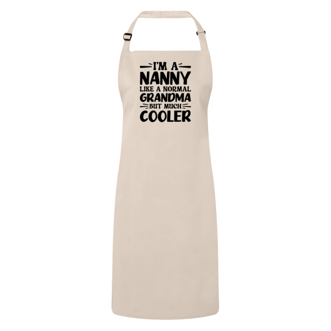 I'm A Nanny Like A Normal Grandma But Much Cooler Apron – Funny Nanny Gift – Grandma Apron – Gift For Nanny