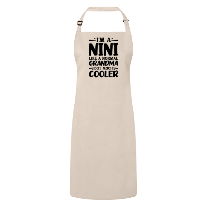 I'm A Nini Like A Normal Grandma But Much Cooler Apron – Funny Nini Gift – Grandma Apron – Gift For Nini