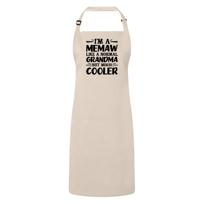 I'm A Memaw Like A Normal Grandma But Much Cooler Apron – Funny Memaw Gift – Grandma Apron – Gift For Memaw