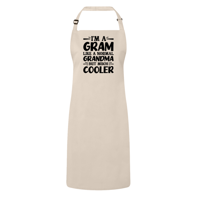 I'm A Gram Like A Normal Grandma But Much Cooler Apron – Funny Gram Gift – Grandma Apron – Gift For Gram