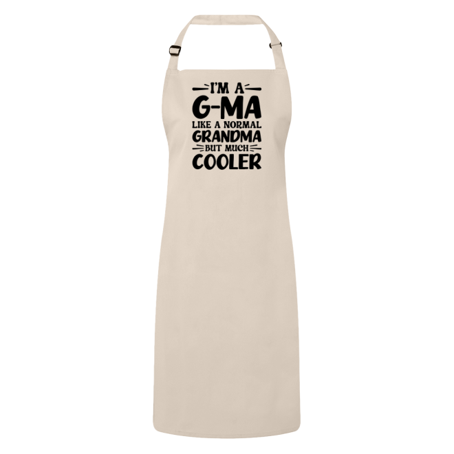 I'm A G-Ma Like A Normal Grandma But Much Cooler Apron – Funny G-Ma Gift – Grandma Apron – Gift For G-Ma