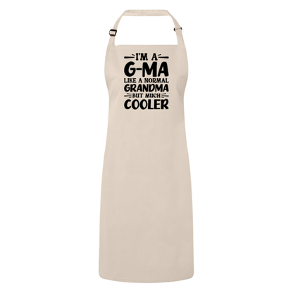 I'm A G-Ma Like A Normal Grandma But Much Cooler Apron – Funny G-Ma Gift – Grandma Apron – Gift For G-Ma