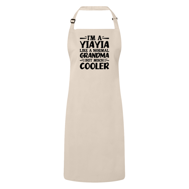I'm A Yiayia Like A Normal Grandma But Much Cooler Apron – Funny Yiayia Gift – Grandma Apron – Gift For Yiayia