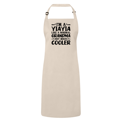 I'm A Yiayia Like A Normal Grandma But Much Cooler Apron – Funny Yiayia Gift – Grandma Apron – Gift For Yiayia