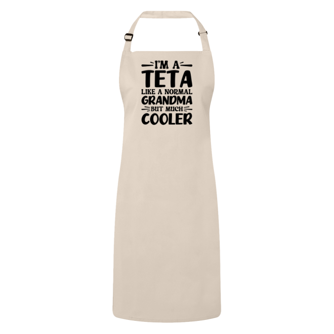 I'm A Teta Like A Normal Grandma But Much Cooler Apron – Funny Teta Gift – Grandma Apron – Gift For Teta