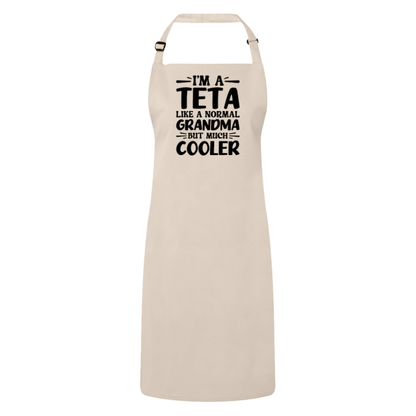I'm A Teta Like A Normal Grandma But Much Cooler Apron – Funny Teta Gift – Grandma Apron – Gift For Teta