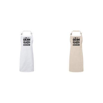 I'm A Gram Like A Normal Grandma But Much Cooler Apron – Funny Gram Gift – Grandma Apron – Gift For Gram