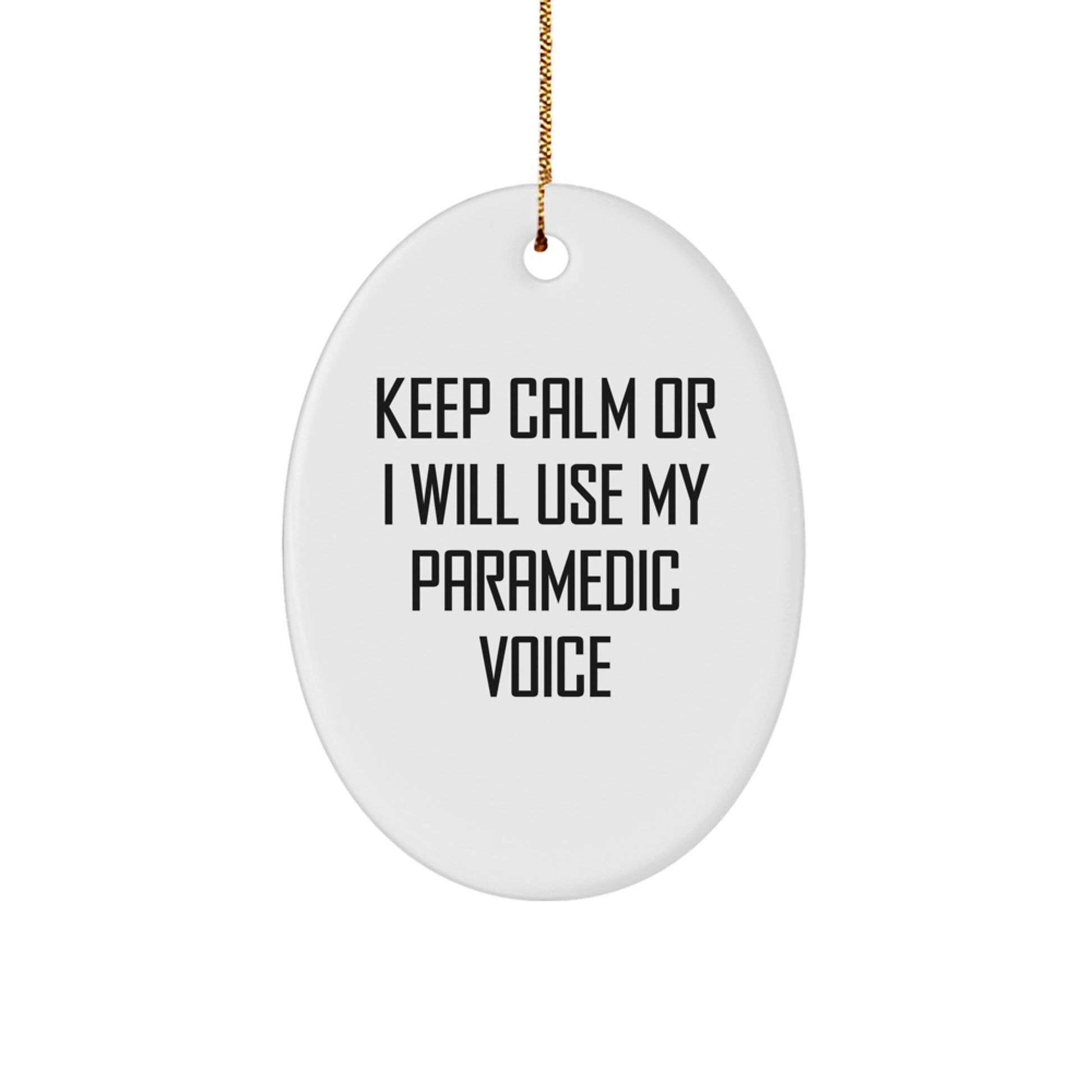Funny Rescue Worker Gifts from Friends and Family for Rescue Worker Men and Women - Oval Ornament Christmas Unique Gifts - Image 1