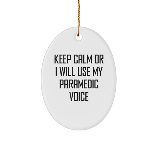 Funny Rescue Worker Gifts from Friends and Family for Rescue Worker Men and Women - Oval Ornament Christmas Unique Gifts - Image 1