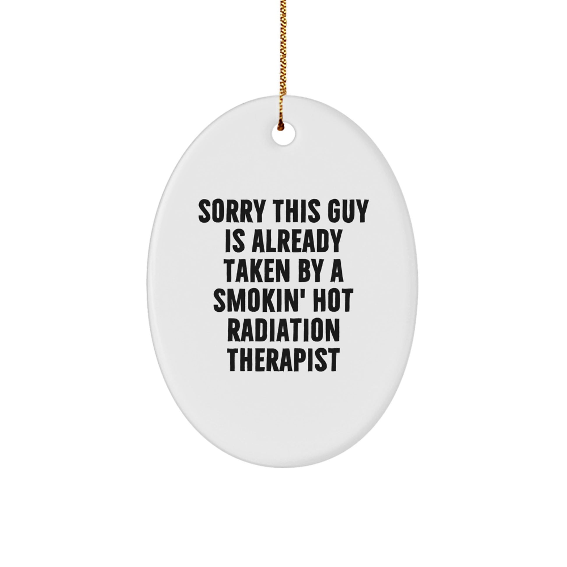 Funny Radiation Therapist Oval Ornament for Women, Gifts from Men to Radiation Therapist, Unique Christmas Unique Gifts for Radiation Therapist Friends - Image 1