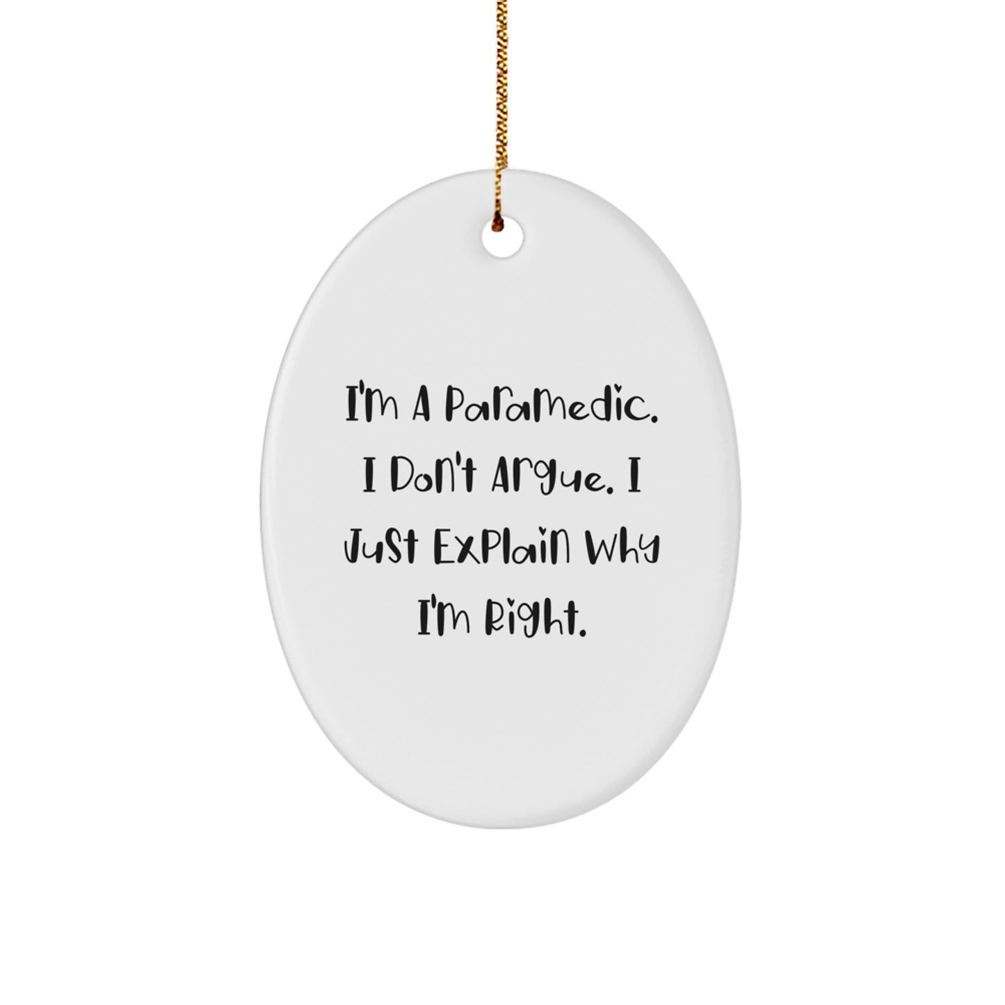 Funny Rescue Worker Oval Ornament Gifts from Men, Women, or Friends to Rescue Worker, Christmas Unique Gifts - Image 1
