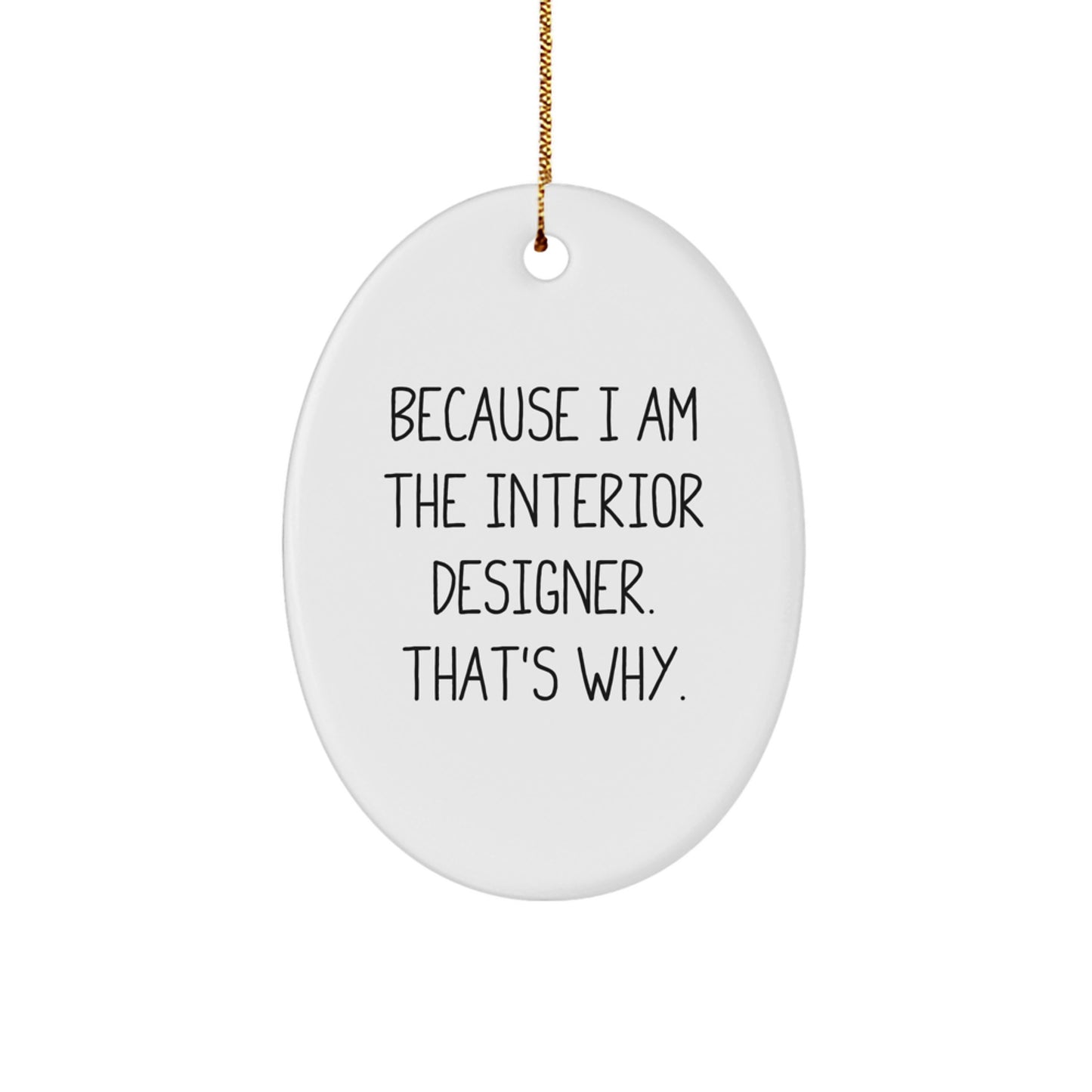 Oval Ornament Gifts from Friends and Family to Interior Designer Men - Christmas Unique Gifts for Them - Image 1