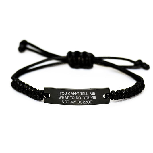 Funny Borzoi Dog Inspired Rope Bracelet, Birthday Unique Gifts for Borzoi Dog Lovers, Men, Women, Friends, Coworkers - Image 1