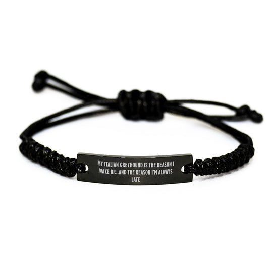 Funny Italian Greyhound Dog Rope Bracelet Gifts from Men for Italian Greyhound Dog Birthday Unique - Image 1