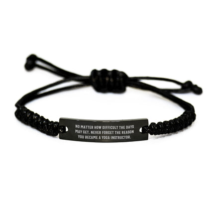 Yoga Instructor Rope Bracelet Gifts from Friends and Family for Christmas Unique Inspirational Reminder - Image 1
