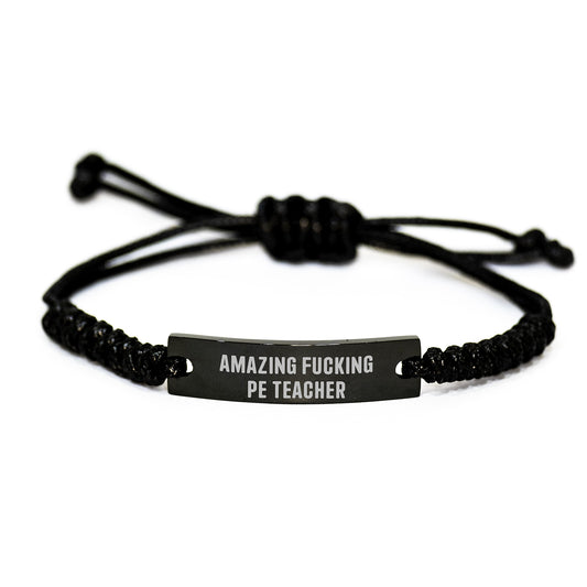 Funny PE Teacher Gifts from Friends - Amazing Quote Rope Bracelet for Birthday Unique Gifts for PE Teacher - Image 1