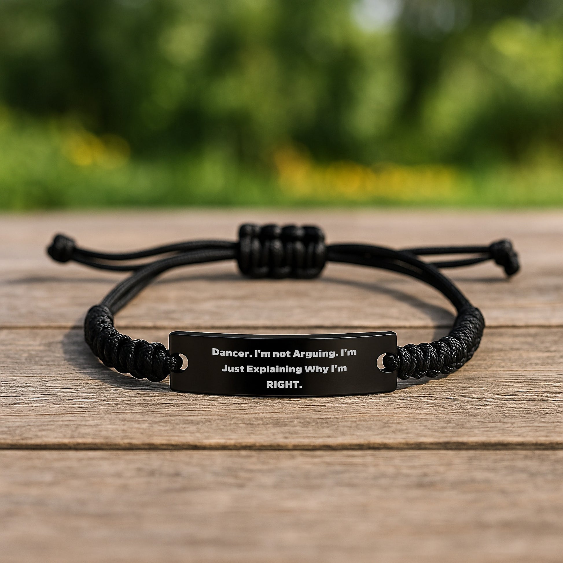 Unique Gifts from Friends for Dancer Rope Bracelet Christmas Memorable Presents Funny Quote - Image 2