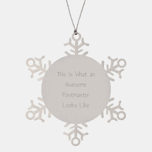 Funny Postmaster Quote Gifts, Snowflake Ornament, Christmas Memorable Presents for Men, Women, Friends, Family, Gifts from Postmaster, Gifts for Postmaster - Image 1