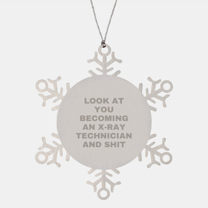 X-Ray Technician Gifts from Friends Unique Snowflake Ornament - Funny X-Ray Technician Christmas Unique Gift Ideas for Him Her - Image 1
