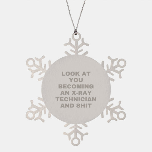 X-Ray Technician Gifts from Friends Unique Snowflake Ornament - Funny X-Ray Technician Christmas Unique Gift Ideas for Him Her - Image 1