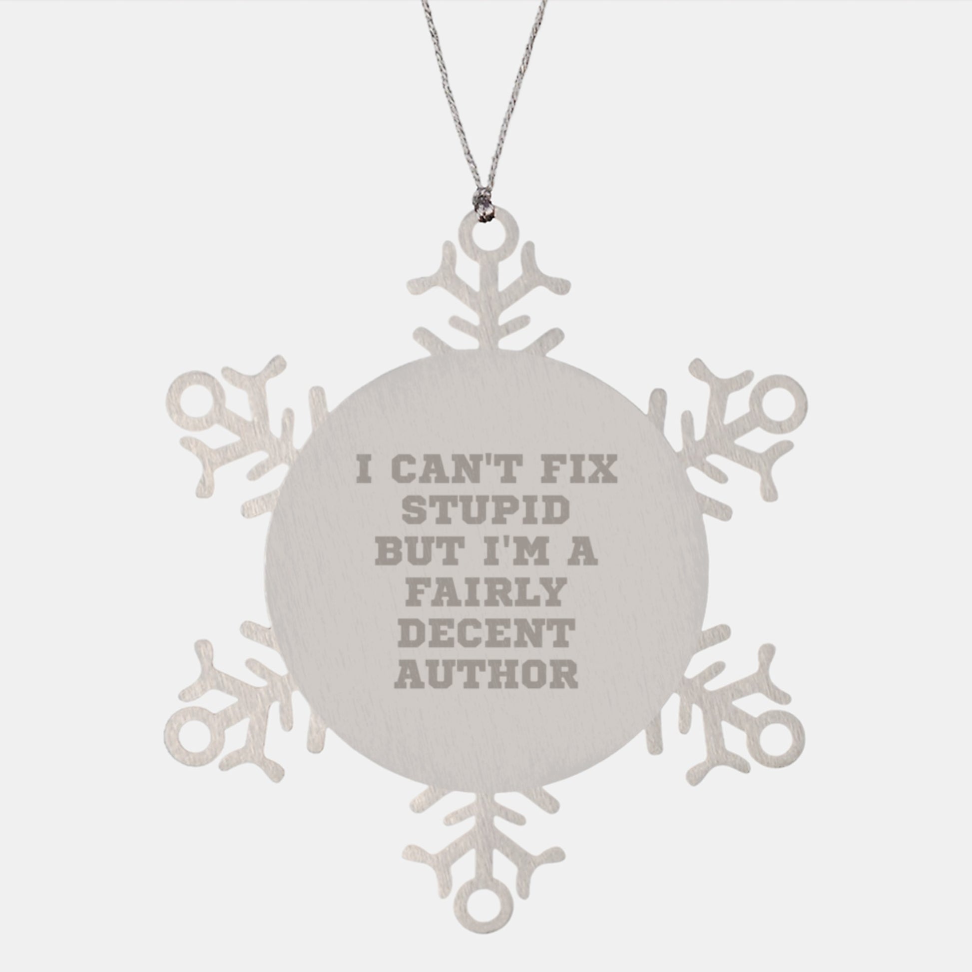 Funny Author Ornaments for Christmas, Snowflake Decorations from Men to Women, Author Friends and Family - Image 1