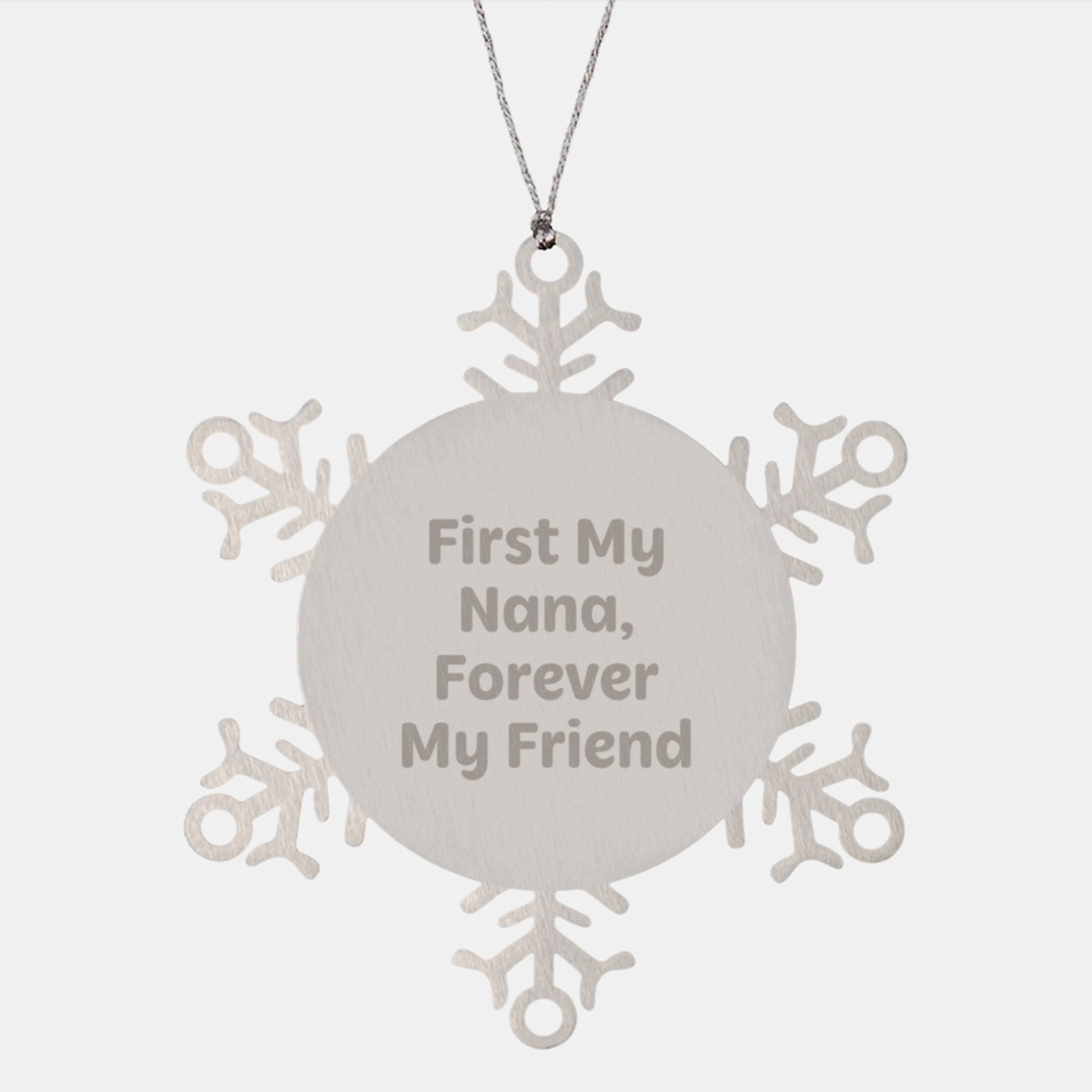 Nana Snowflake Ornament, Funny Quote Gifts from Family, Christmas Unique Gifts for Nana - Image 1