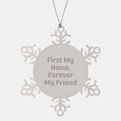Nana Snowflake Ornament, Funny Quote Gifts from Family, Christmas Unique Gifts for Nana - Image 1