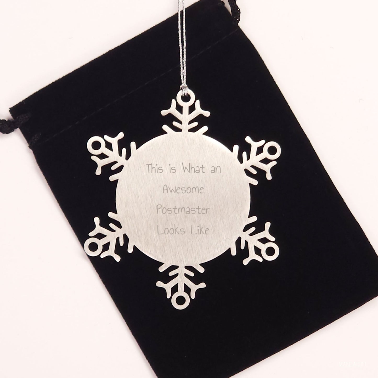Funny Postmaster Quote Gifts, Snowflake Ornament, Christmas Memorable Presents for Men, Women, Friends, Family, Gifts from Postmaster, Gifts for Postmaster - Image 2