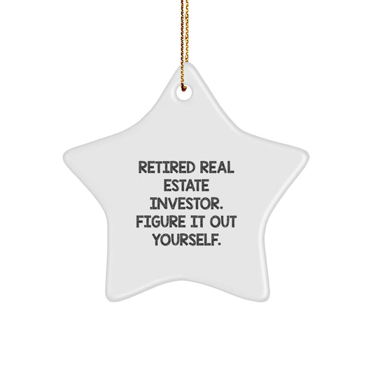 Funny Star Ornaments for Real Estate Investor Gifts, Christmas Unique Gifts from Friends, Family - Image 1
