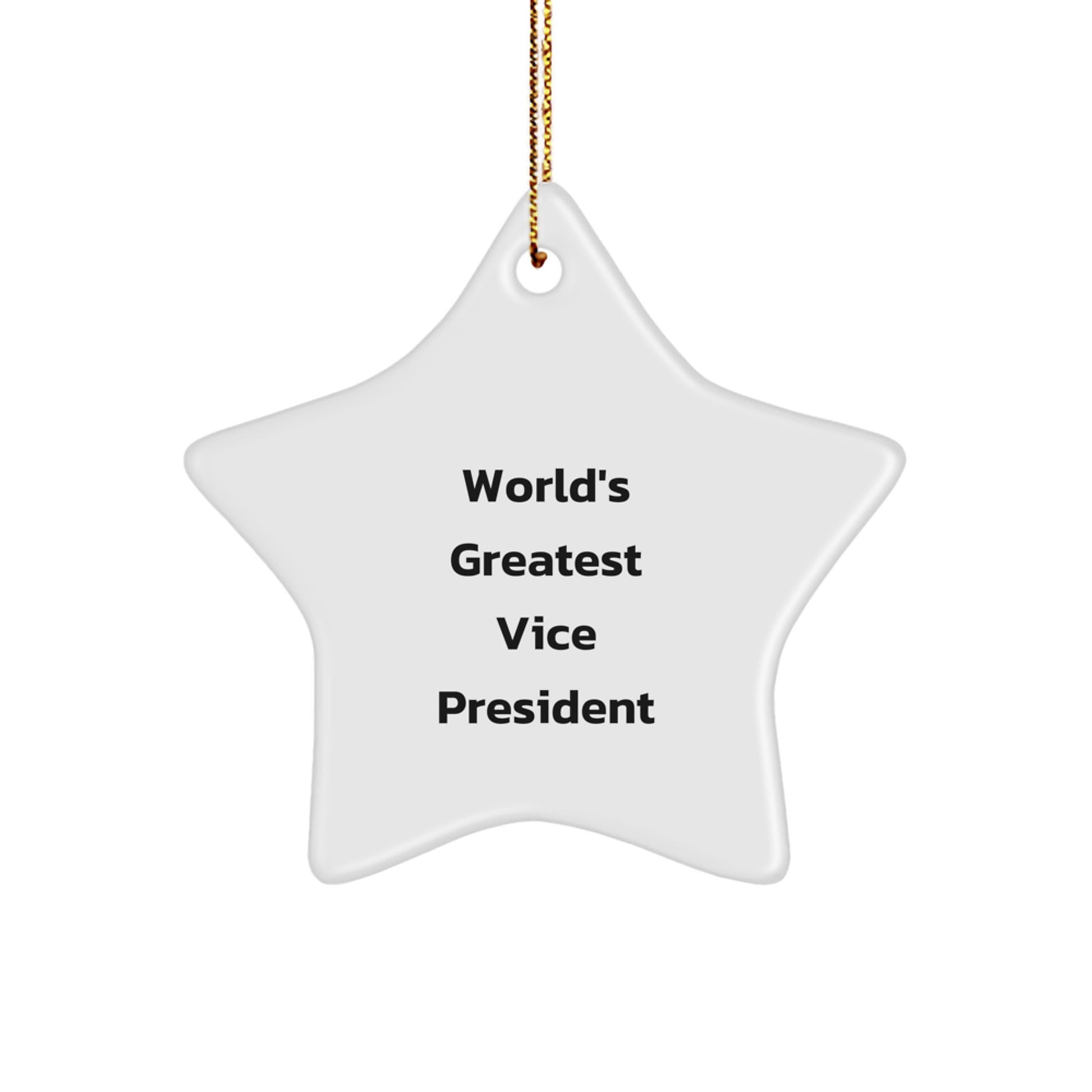 Funny Vice President Gifts from Friends for Vice President Men Star Ornament - World's Greatest Vice President - Image 1