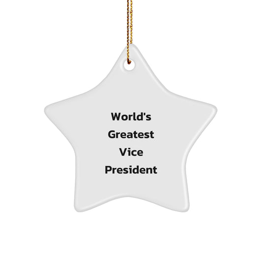 Funny Vice President Gifts from Friends for Vice President Men Star Ornament - World's Greatest Vice President - Image 1