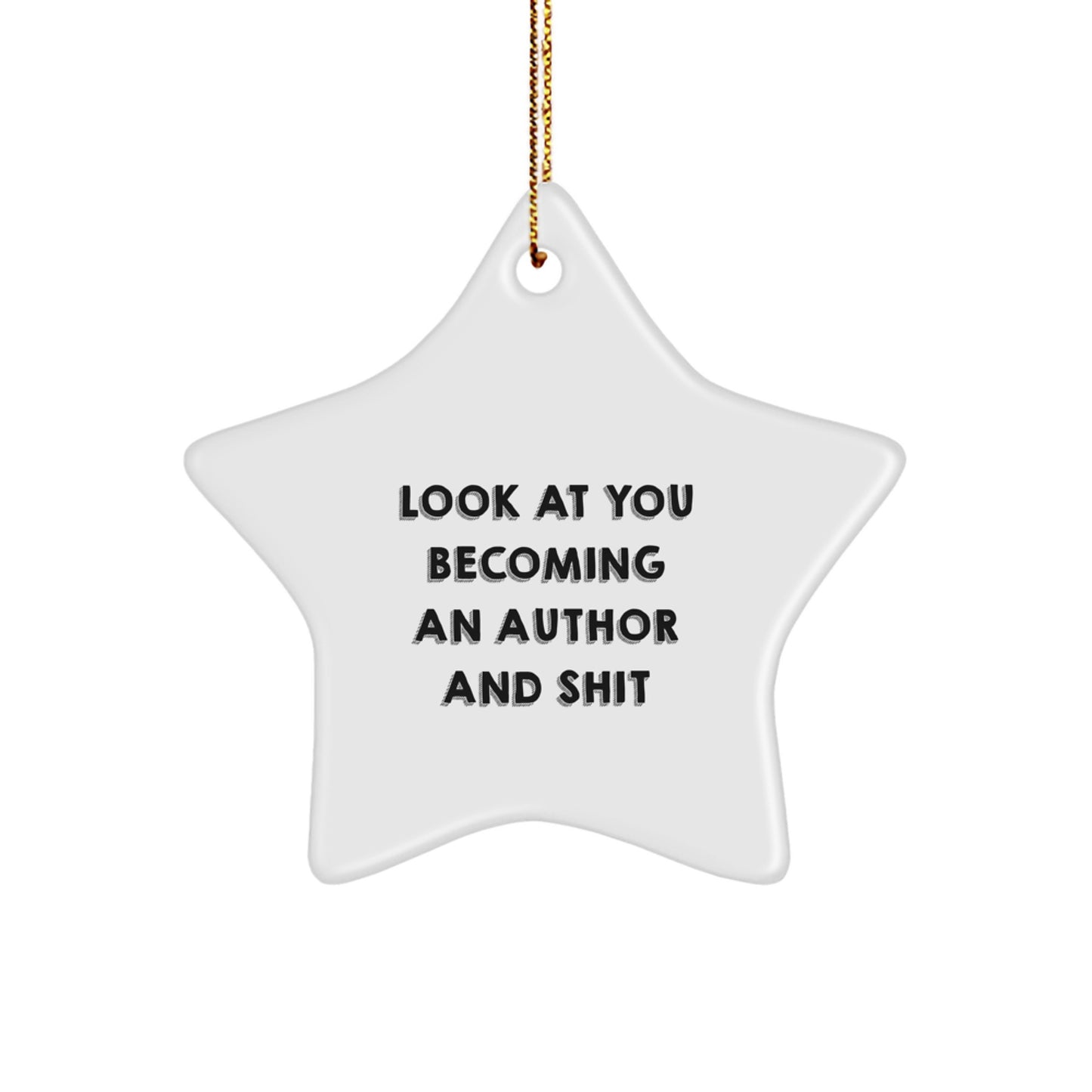 Funny Author Star Ornament Gifts from Friends for Christmas Unique Present - Image 1