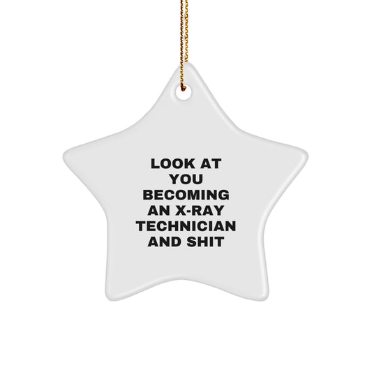 Funny X-Ray Technician Star Ornament Gifts from Friends and Family to Celebrate Christmas Unique - Image 1