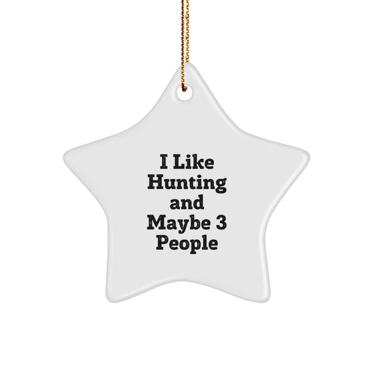 Funny Hunting Star Ornament Gifts from Friends for Hunting Lovers, Star Shaped Ornament Decoration for Christmas Unique Gifts - Image 1