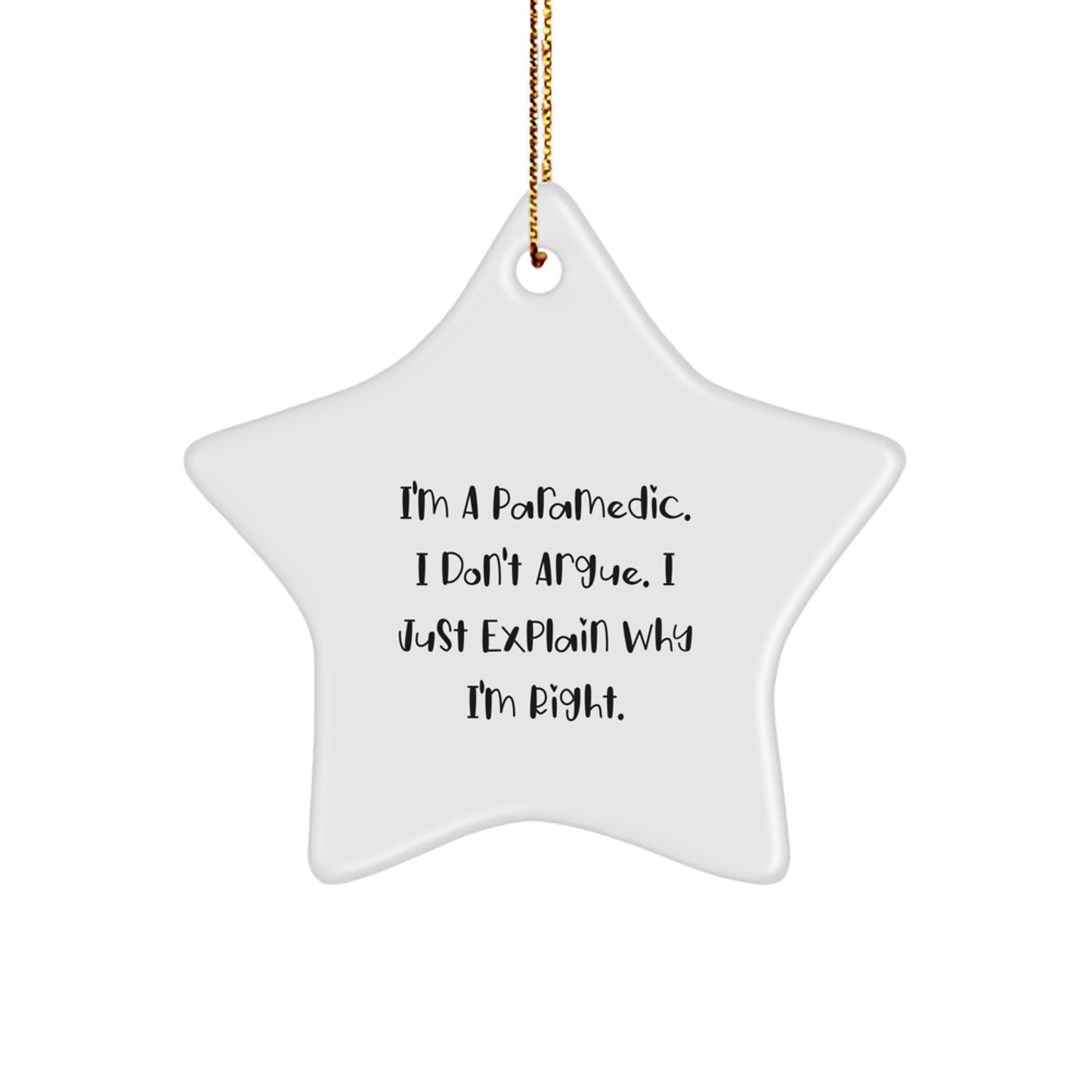Funny Rescue Worker Star Ornament Gifts from Friends and Family for Christmas Unique Ideas - Image 1
