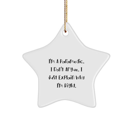 Funny Rescue Worker Star Ornament Gifts from Friends and Family for Christmas Unique Ideas - Image 1