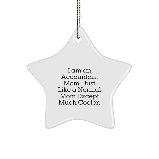 Accountant Mom's Cool Star Ornament Gifts for Christmas - Gifts from Mom to Accountant - Image 1