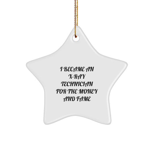 X-Ray Technician Gifts for Men, Funny Star Ornament, Christmas Memorable Presents from Friends, Unique X-Ray Technician Christmas Unique Gifts - Image 1