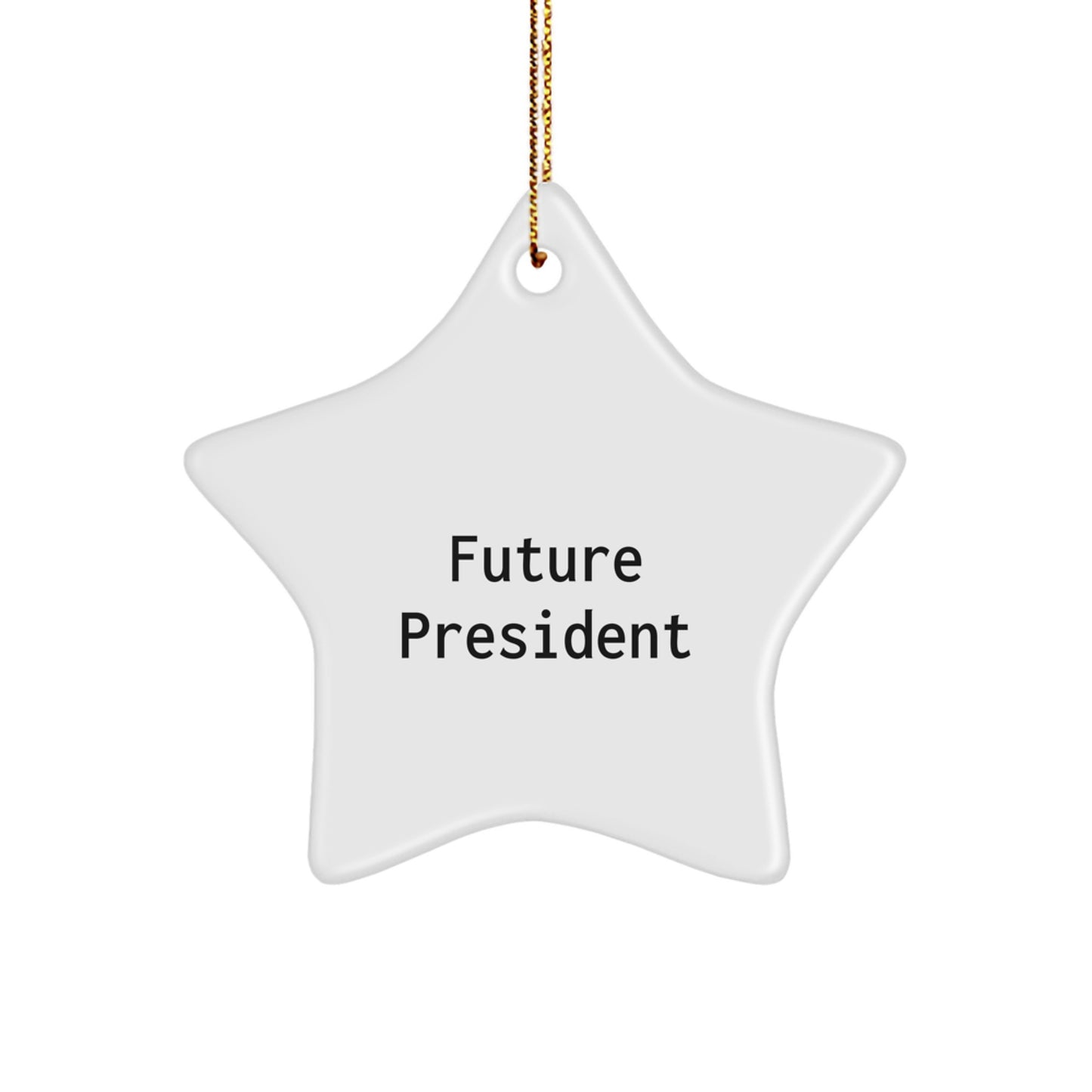 Funny President Star Ornament Gifts from Friends, Funny Quote about Future President, Christmas Unique Gifts for President - Image 1