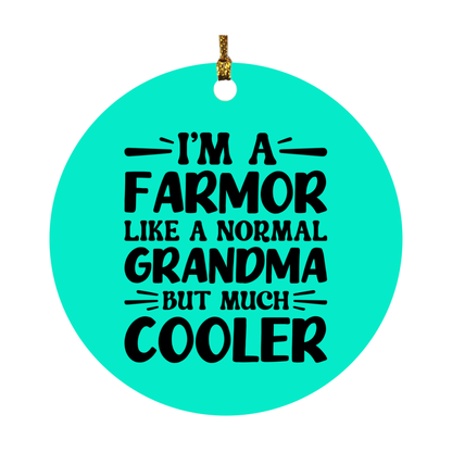I'm A Farmor Like A Normal Grandma But Much Cooler Ornament – Funny Farmor Christmas Ornament – Gift For Farmor – Grandma Ornament