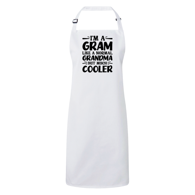 I'm A Gram Like A Normal Grandma But Much Cooler Apron – Funny Gram Gift – Grandma Apron – Gift For Gram