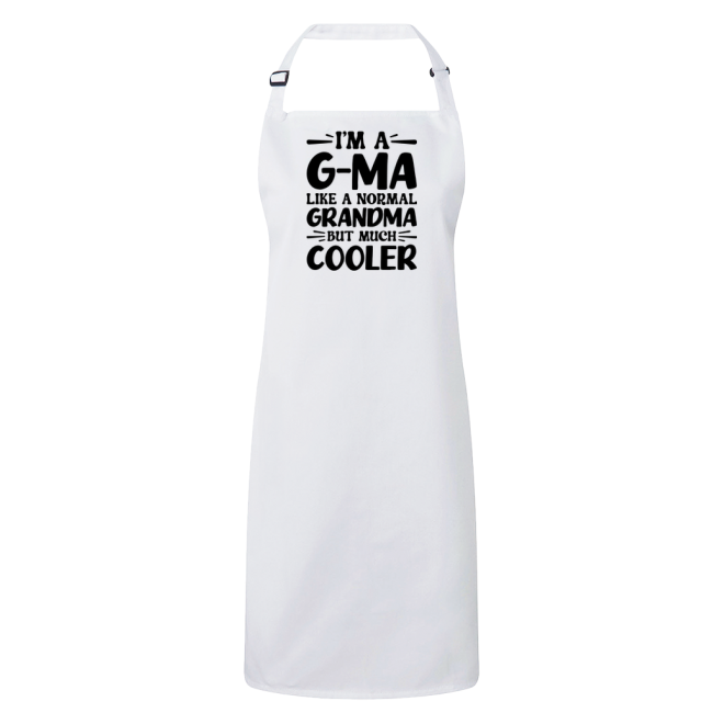 I'm A G-Ma Like A Normal Grandma But Much Cooler Apron – Funny G-Ma Gift – Grandma Apron – Gift For G-Ma