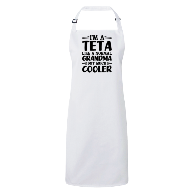 I'm A Teta Like A Normal Grandma But Much Cooler Apron – Funny Teta Gift – Grandma Apron – Gift For Teta