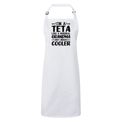 I'm A Teta Like A Normal Grandma But Much Cooler Apron – Funny Teta Gift – Grandma Apron – Gift For Teta