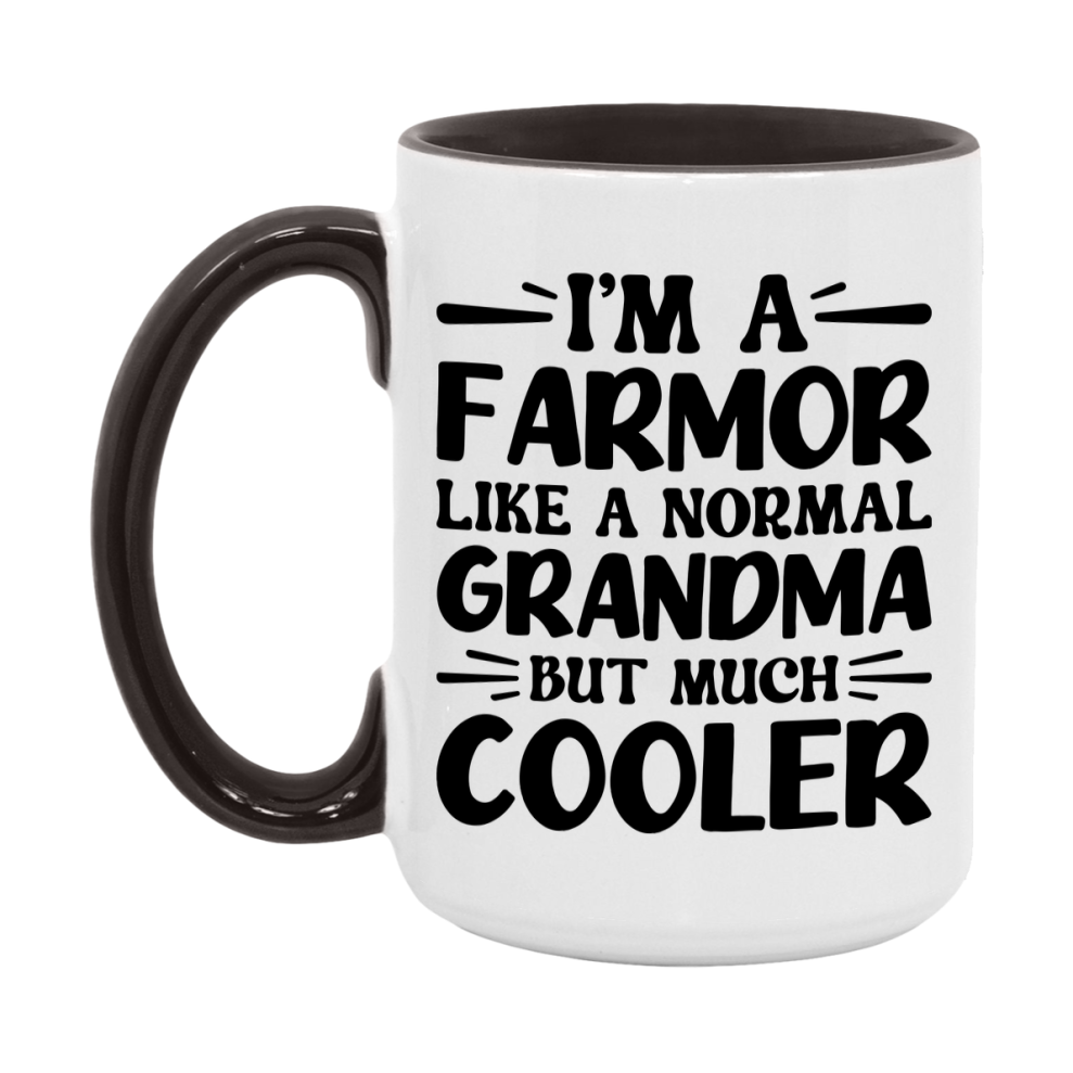 I'm A Farmor Like A Normal Grandma But Much Cooler Mug – Funny Farmor Gift – Grandma Coffee Mug – Gift For Farmor