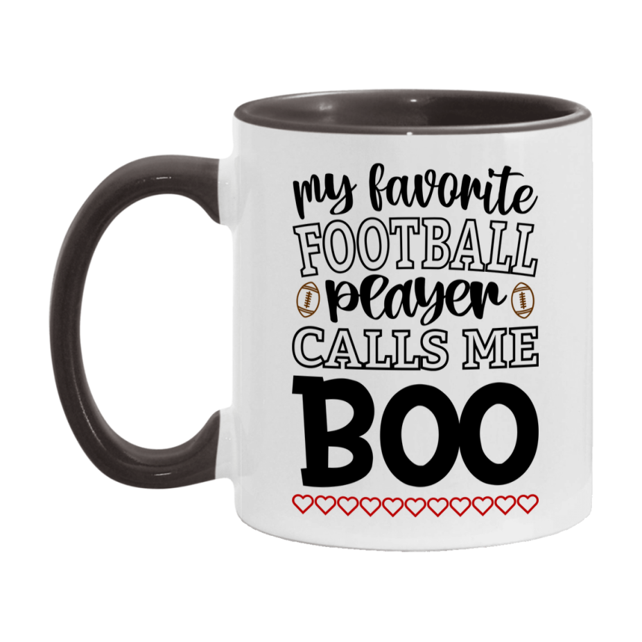My Favorite Football Player Calls Me Boo Mug – Funny Football Boo Gift – Mug For Boo From Player – Football Season Gift Idea