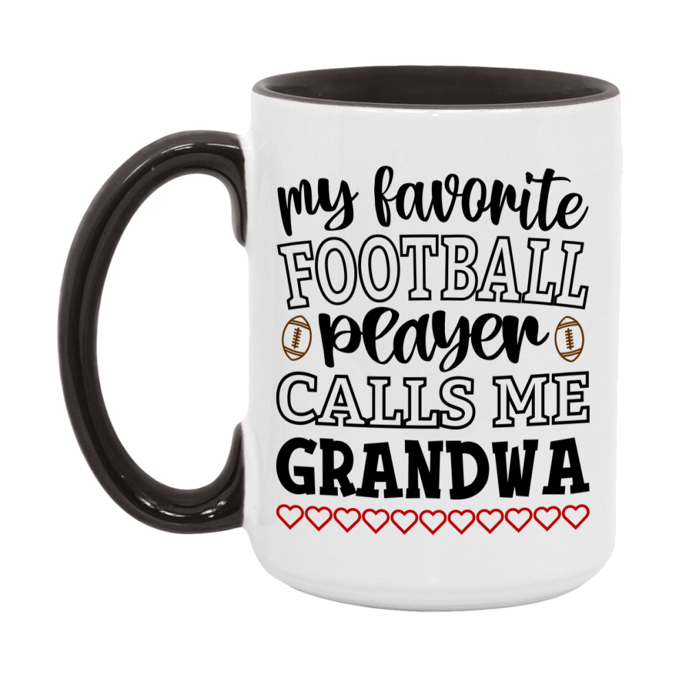 My Favorite Football Player Calls Me Grandwa Mug – Funny Football Grandwa Gift – Mug For Grandwa From Player – Football Season Gift Idea