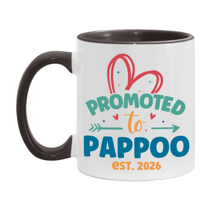 Promoted To Pappoo Est. 2026 Coffee Mug – New Pappoo Gift – Pregnancy Announcement Mug For New Baby